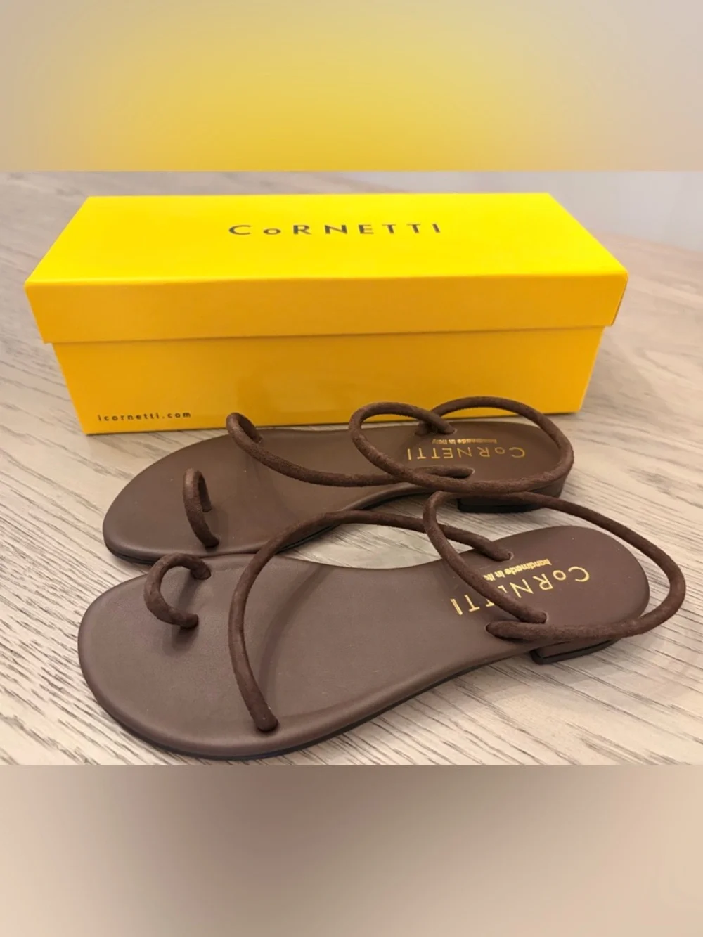 NWT CoRNETTI Romelide Sandal In Chocolate Size 36 (6) - Picture 2 of 11